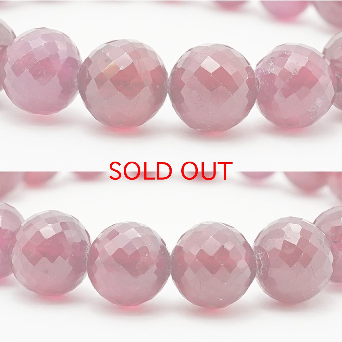 画像2: 【 一点もの 】ルビー カット ブレスレット Ruby ブレス 10mm ミャンマー産 【 7月誕生石 】 赤 ダークチェリー お守り 浄化 天然石 パワーストーン カラーストーン (2)