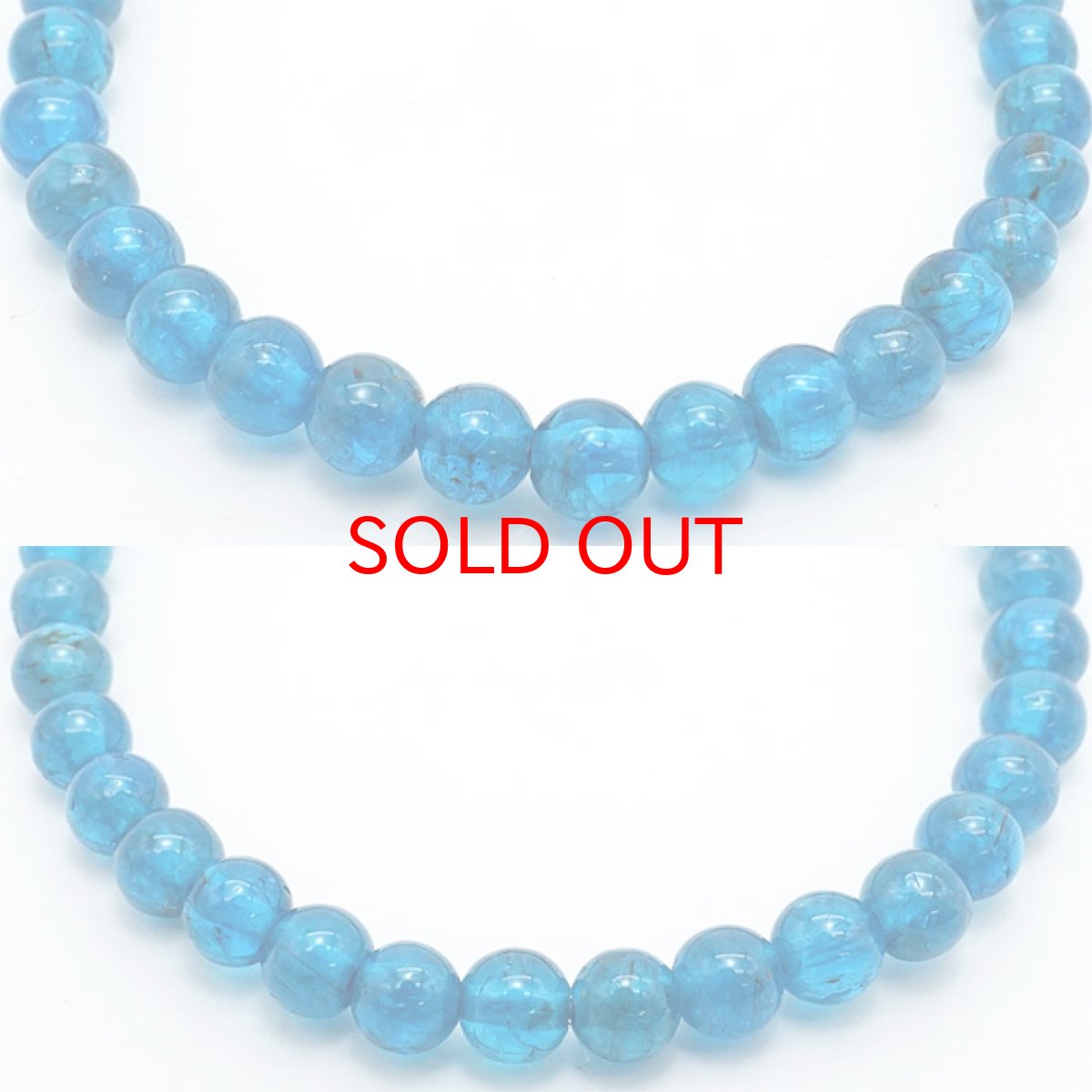 画像2: 【 1点もの 】ネオンブルーアパタイト 5mmブレスレット マダガスカル産 天然石 パワーストーン カラーストーン (2)