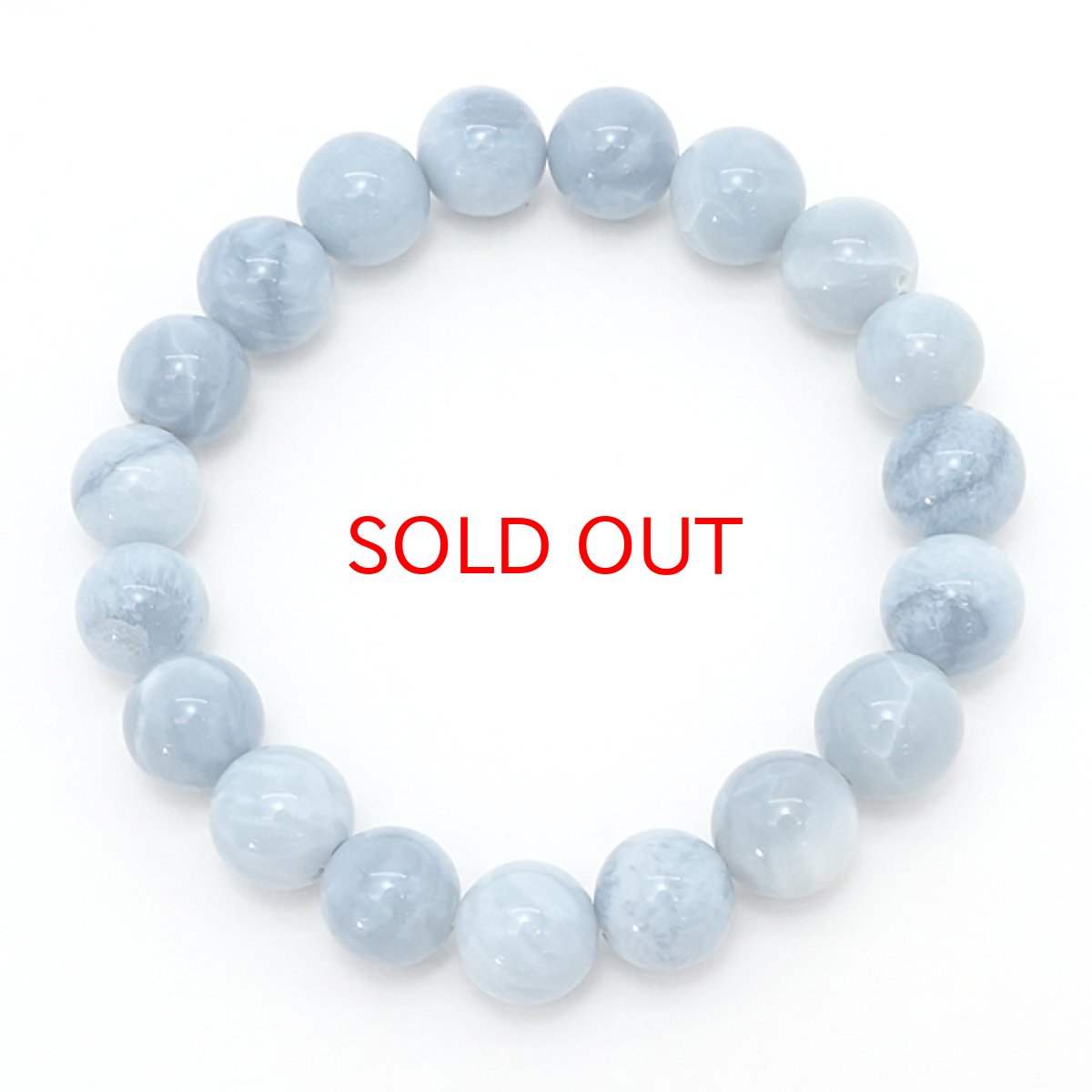画像3: 【 1点もの 】 ブルーコモンオパール ブレスレット 10mm マダガスカル産 オパール ブルーオパール ブレス 丸玉 天然石 パワーストーン カラーストーン (3)