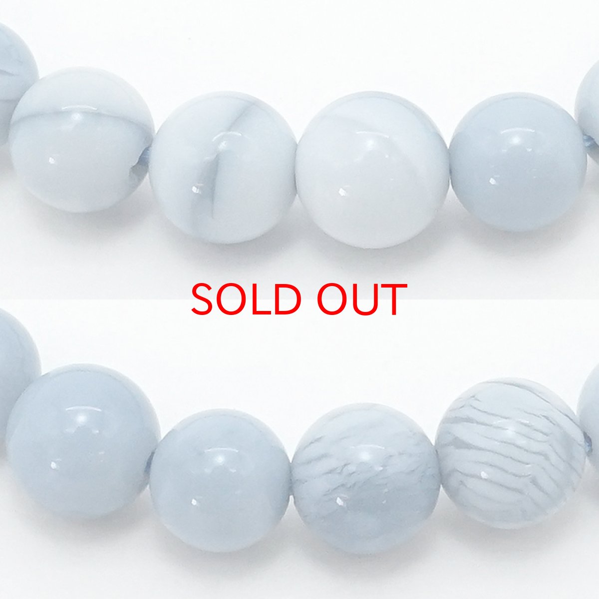 画像2: 【 1点もの 】 ブルーコモンオパール ブレスレット 7mm マダガスカル産 オパール ブルーオパール ブレス 丸玉 天然石 パワーストーン カラーストーン (2)