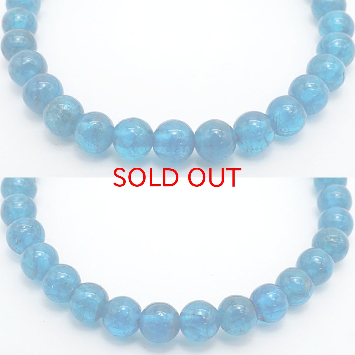 画像2: 【 1点もの 】ネオンブルーアパタイト 6mmブレスレット マダガスカル産 天然石 パワーストーン カラーストーン (2)