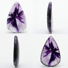 画像2: 【石の日SALE 14%OFF】 【 一点物 】 トラピッチェアメジスト ルース 19.1ct インド産 ドロップ形 Trapiche amethyst 二月誕生石 紫 パープル 天然石 パワーストーン カラーストーン (2)