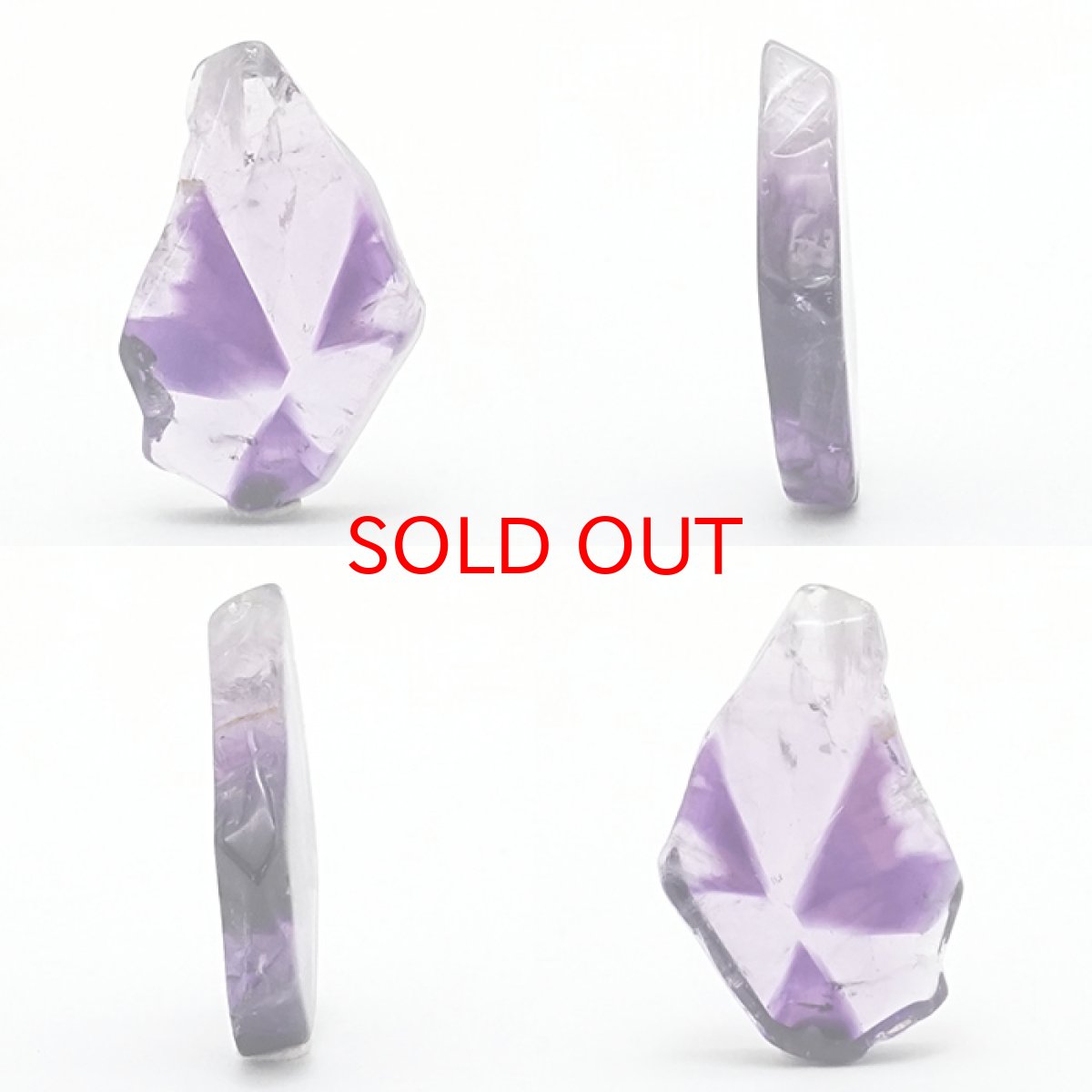 画像2: 【 一点物 】 トラピッチェアメジスト ルース 8.3ct インド産 変形 Trapiche amethyst 二月誕生石 紫 パープル 天然石 パワーストーン カラーストーン (2)