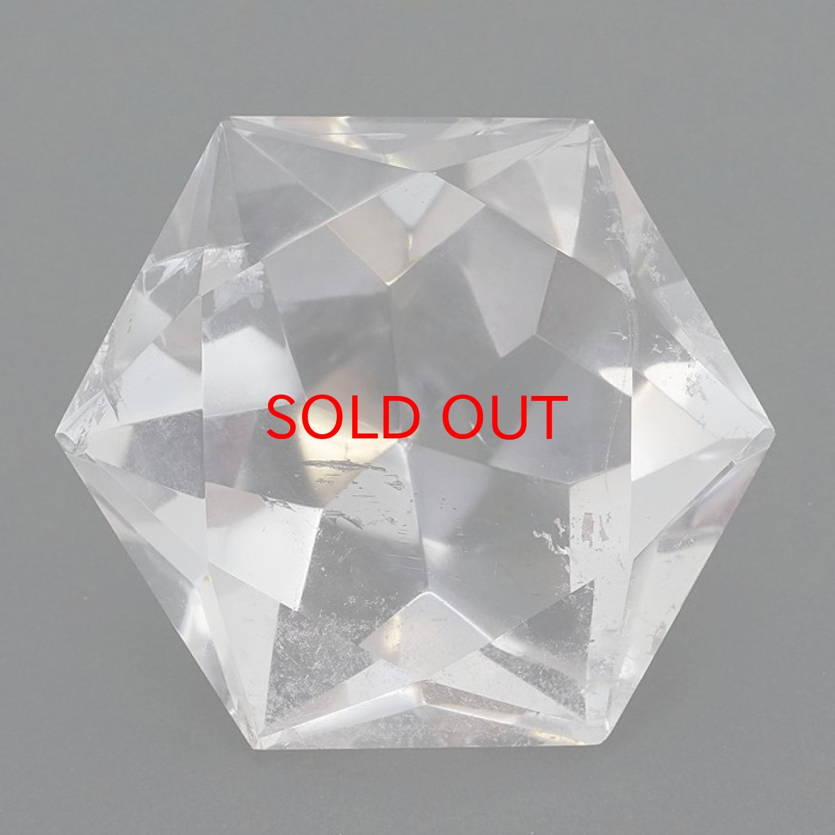 画像2: 【一点もの】 ハンドカット レインボー入り 天然水晶 アステロイド形 約200.9g ブラジル産 天然石 パワーストーン カラーストーン (2)