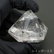 画像4: 【一点もの】 ハンドカット レインボー入り 天然水晶 アステロイド形 約113.9g ブラジル産 天然石 パワーストーン カラーストーン (4)