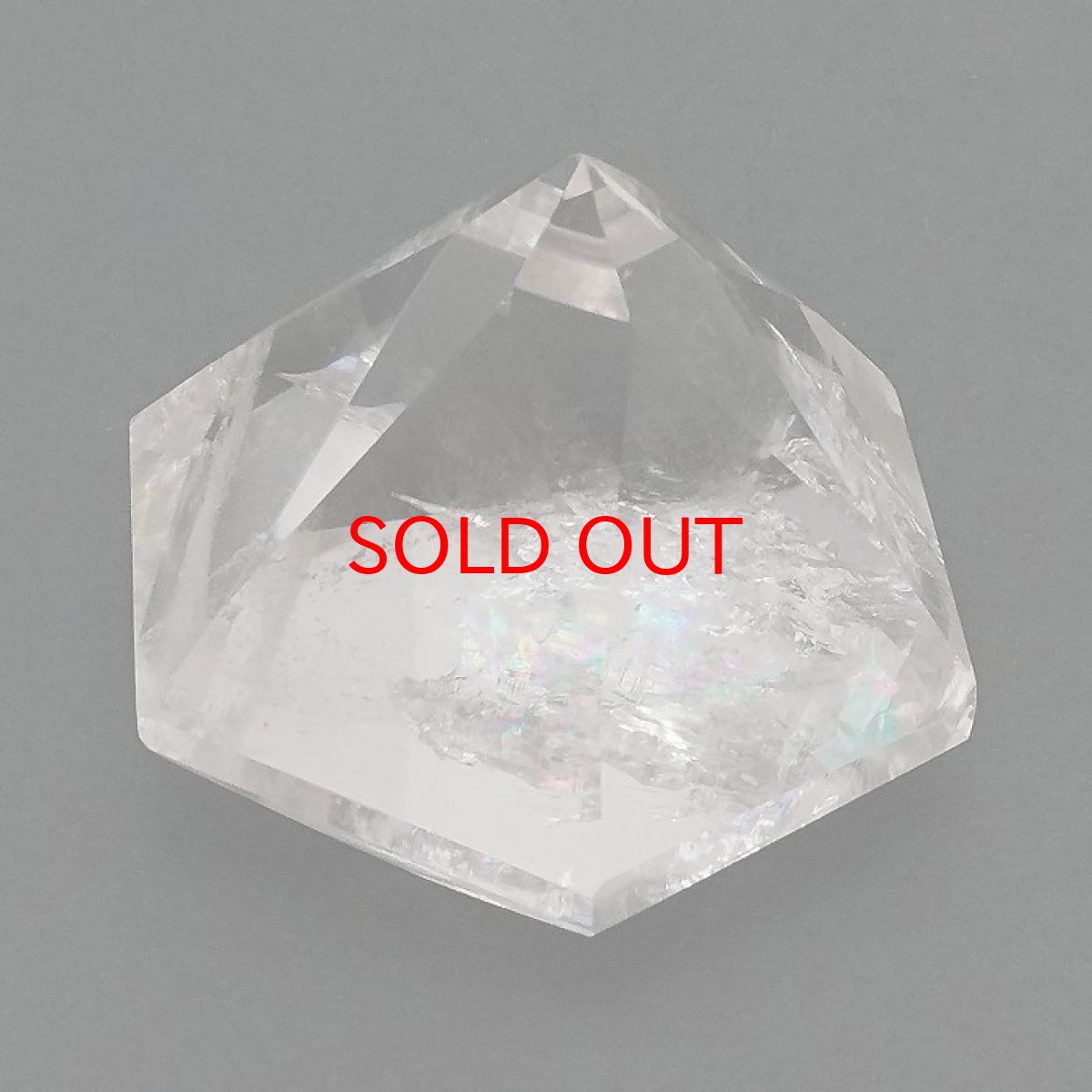 画像3: 【一点もの】 ハンドカット レインボー入り 天然水晶 アステロイド形 約116.4g ブラジル産 天然石 パワーストーン カラーストーン (3)