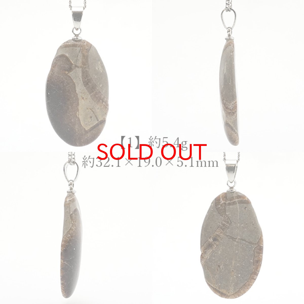 画像2: 【 一点物 】 セプタリアン ペンダントトップ メキシコ産 ステンレス シルバー ドロップ型 オーバル型 スクエア型 カルサイト アラゴナイト 繋がり 絆 日本製 天然石 パワーストーン カラーストーン (2)