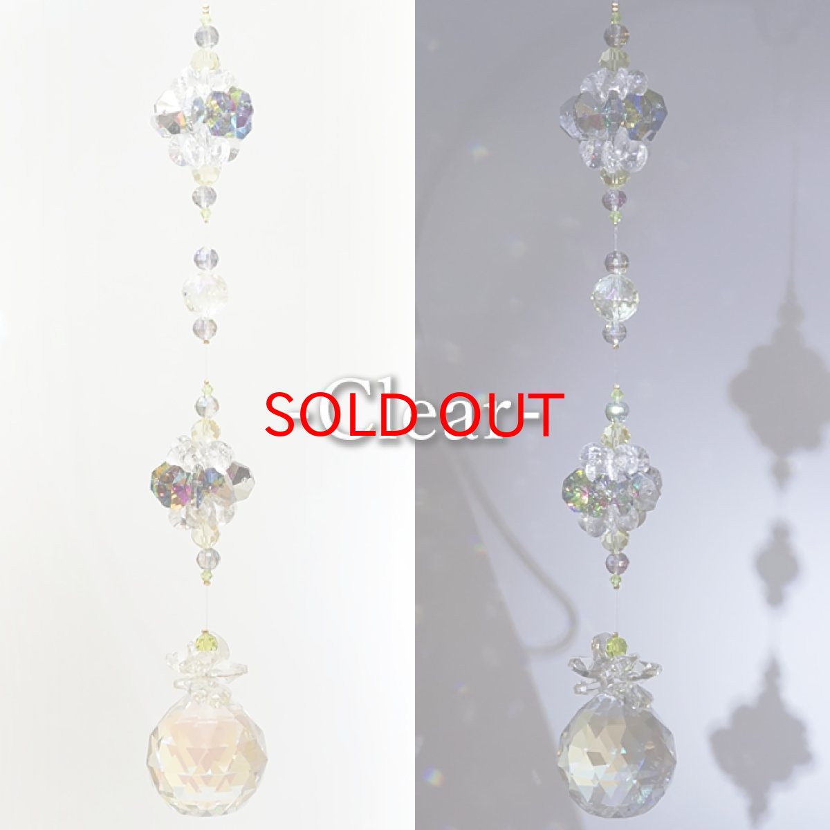 画像3: 【 新作 】 フォレストサンキャッチャー ロングサイズ クリア グリーン 森 ガラス オリジナル 飾り物 インテリア 雑貨 窓 太陽光 ラッキーカラー 開運 キラキラ 天然石 パワーストーン カラーストーン (3)