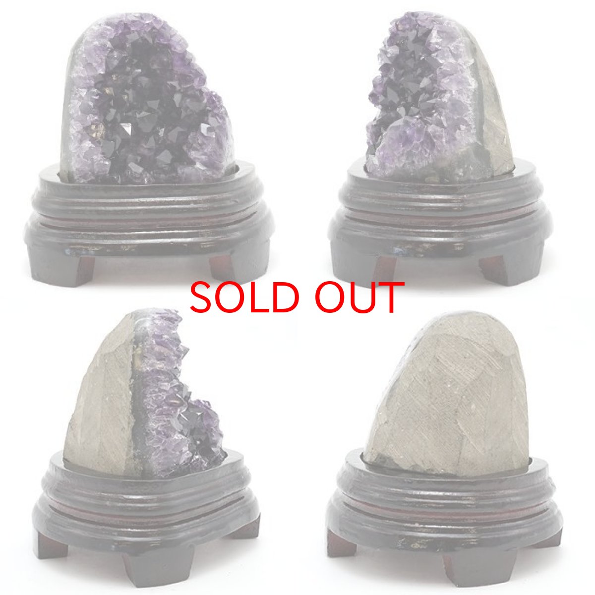 画像5: 【 一点物 】 アメジストクラスター 木製 台座付き ウルグアイ産 アメジスト 原石  585g 2月誕生石 クラスター 天然石 パワーストーン 紫 パープル 紫水晶 amethyst 風水 置物 浄化 カラーストーン (5)