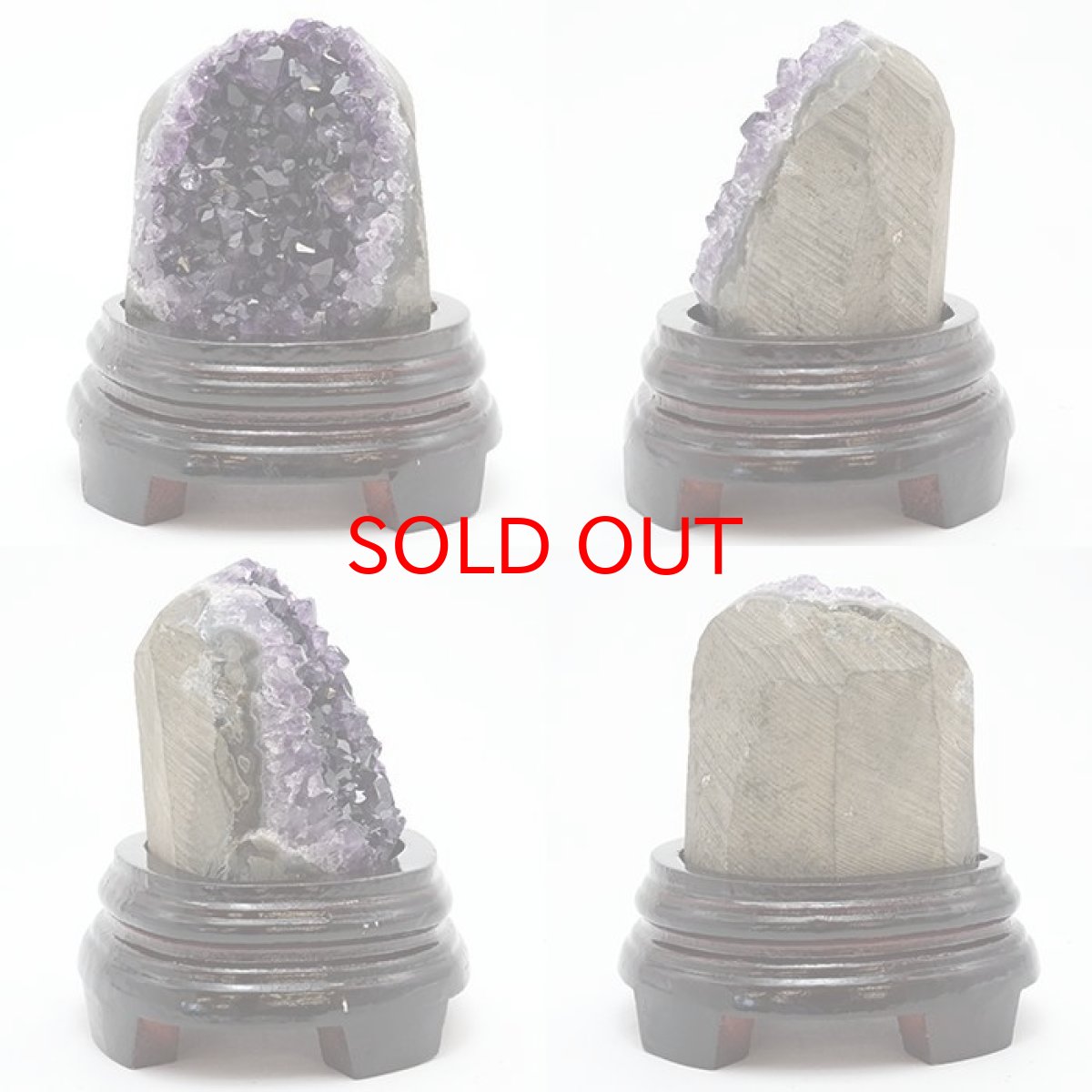 画像5: 【 一点物 】 アメジストクラスター 木製 台座付き ウルグアイ産 アメジスト 原石  523g 2月誕生石 クラスター 天然石 パワーストーン 紫 パープル 紫水晶 amethyst 風水 置物 浄化 カラーストーン (5)