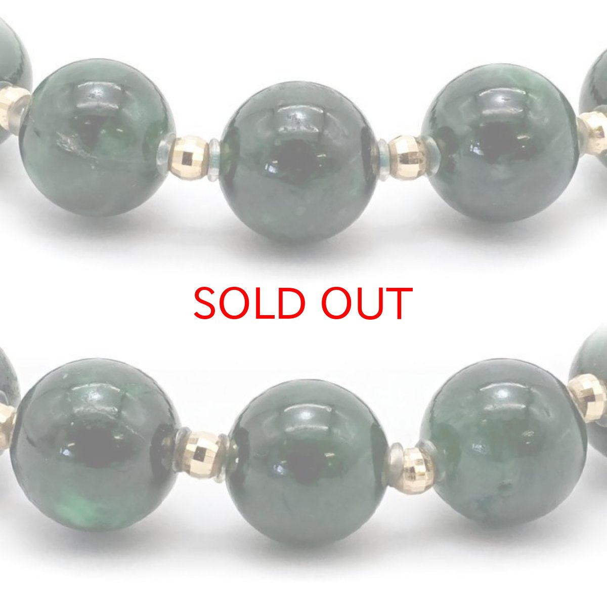 画像6: 【 一点もの 】 ミャンマー翡翠 ブレスレット 8mm K18 ミラーボール ミャンマー産 無処理 ダークグリーン Jade 翡翠 5月誕生石 お守り 浄化 希少 天然石 パワーストーン カラーストーン (6)