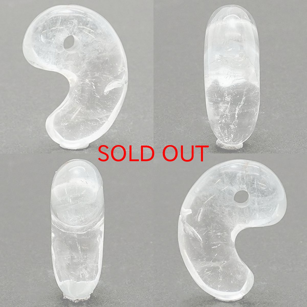 画像2: 【一点もの】 ブルートパーズ 古代勾玉 25mm M 中 ブラジス産 トパーズ 勾玉 天然石 パワーストーン カラーストーン (2)