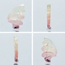 画像2: 【 一点物 】 トルマリン 彫り物 羽 ペア 0.57ct ブラジル産 マルチカラー ピンク 彫物 Tourmaline 10月誕生石 お守り 浄化 天然石 パワーストーン カラーストーン (2)