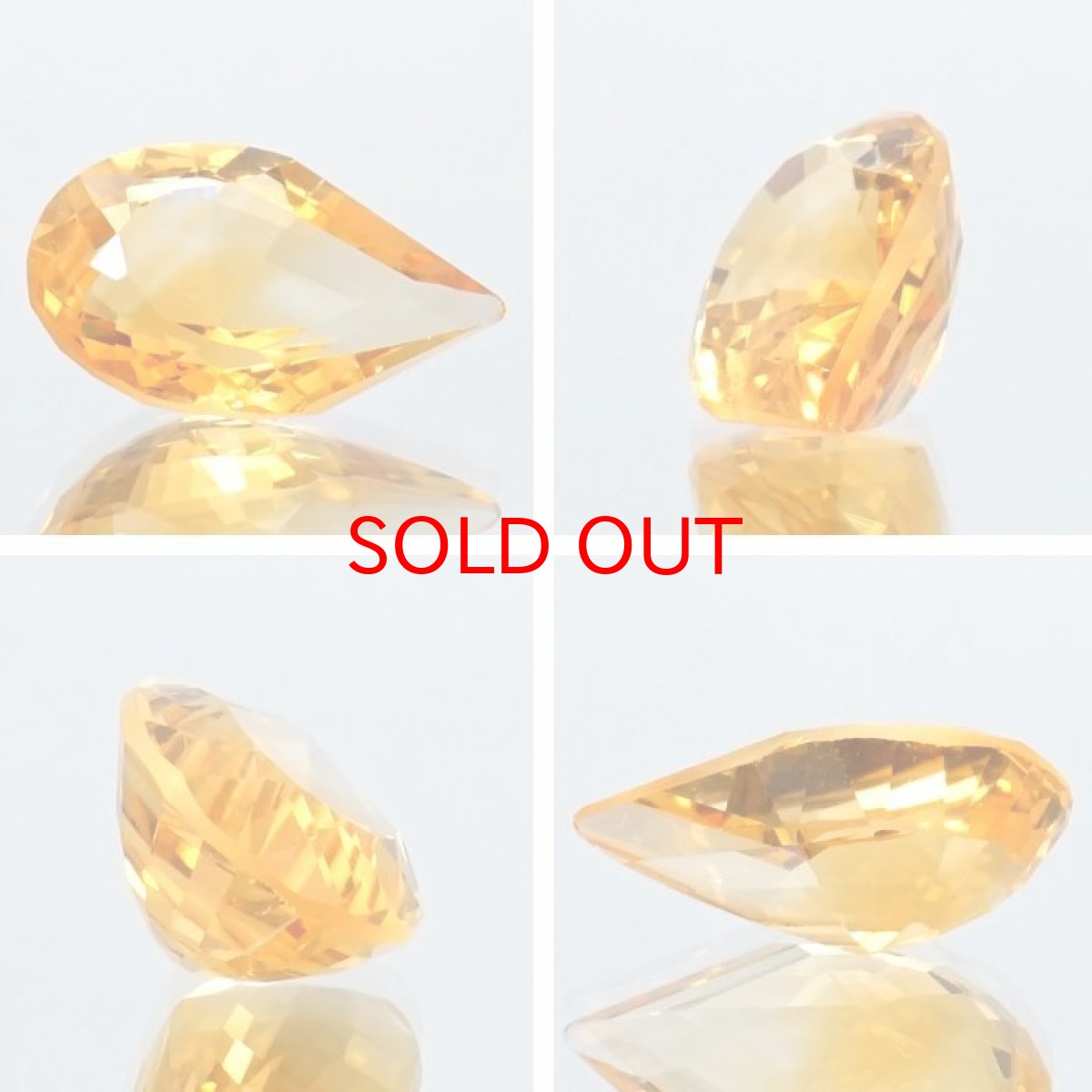 画像2: シトリン ルース 5.35ct ブラジル産 【 一点物 】 Citrine 裸石 黄水晶 ドロップカット 11月誕生石 透明 お守り 浄化 天然石 パワーストーン カラーストーン (2)