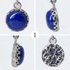 画像2: 【 一点もの 】 ラピスラズリ ペンダントトップ 丸 12mm アフガニスタン産 日本製 Lapis lazuli 9月 12月 誕生石 ネックレス お守り 浄化 天然石 パワーストーン カラーストーン (2)