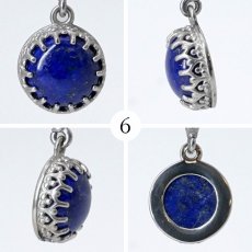 画像7: 【 一点もの 】 ラピスラズリ ペンダントトップ 丸 12mm アフガニスタン産 日本製 Lapis lazuli 9月 12月 誕生石 ネックレス お守り 浄化 天然石 パワーストーン カラーストーン (7)