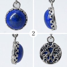 画像3: 【 一点もの 】 ラピスラズリ ペンダントトップ 丸 12mm アフガニスタン産 日本製 Lapis lazuli 9月 12月 誕生石 ネックレス お守り 浄化 天然石 パワーストーン カラーストーン (3)