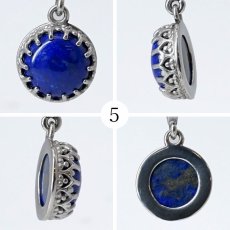 画像6: 【 一点もの 】 ラピスラズリ ペンダントトップ 丸 12mm アフガニスタン産 日本製 Lapis lazuli 9月 12月 誕生石 ネックレス お守り 浄化 天然石 パワーストーン カラーストーン (6)