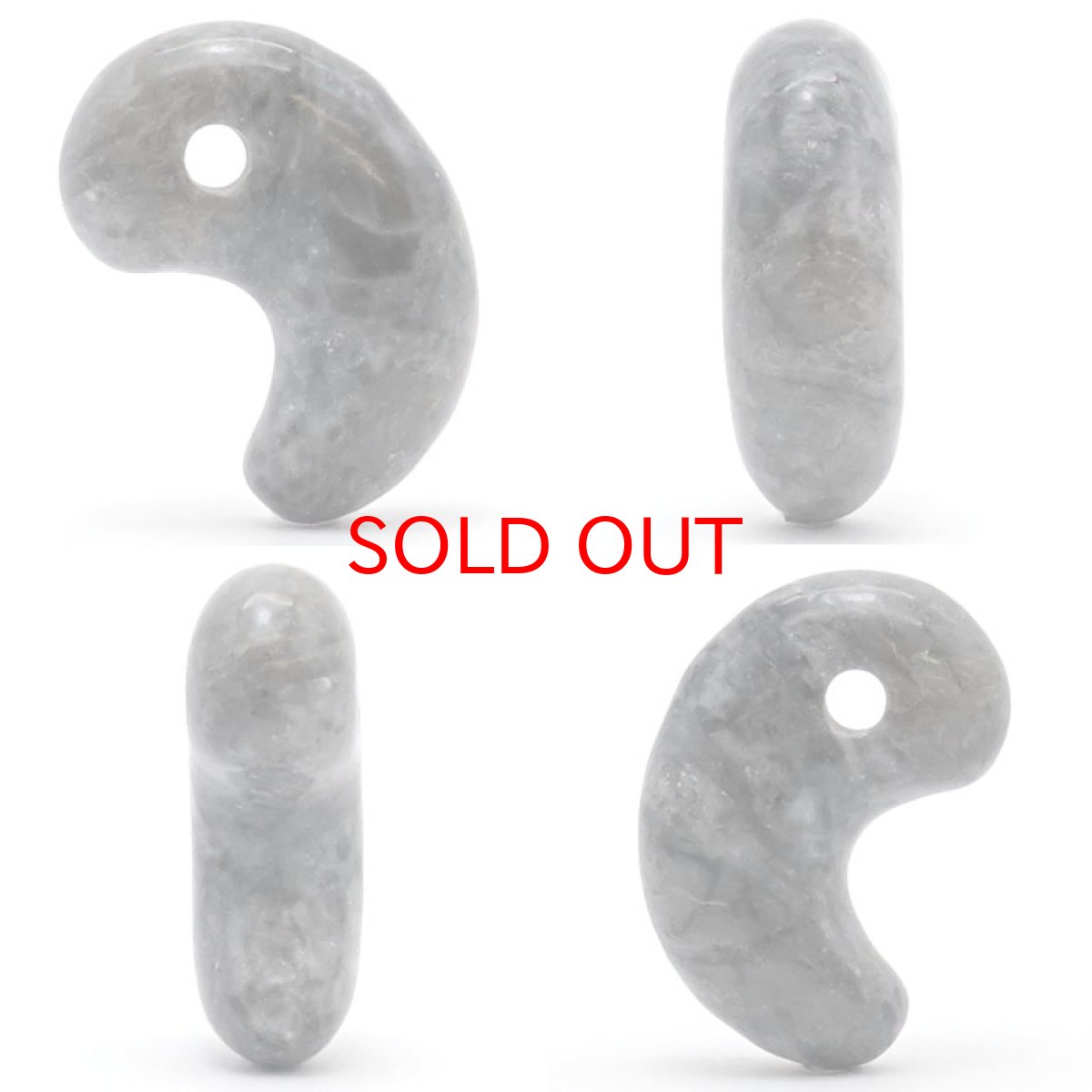 画像2: 美ら海石 勾玉 約25mm 沖縄県産 日本銘石 パワーストーン 天然石 カラーストーン (2)