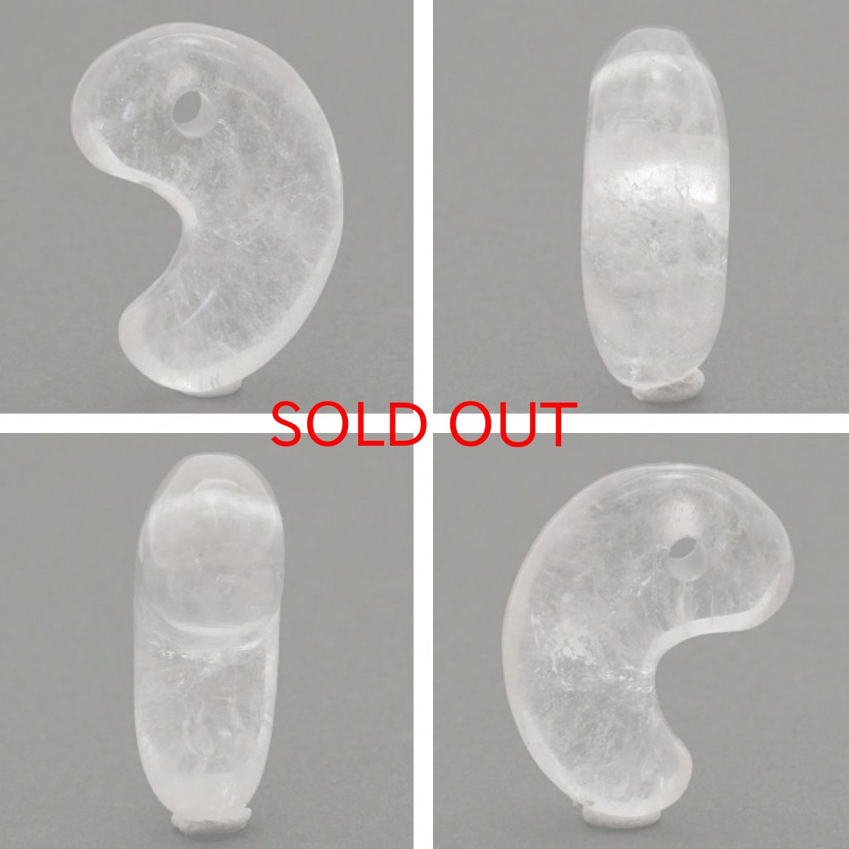 画像2: 【SALE20%OFF】 【 一点もの 】 ゴールデンヒーラー 古代勾玉 20mm アメリカ産 S 小 水晶 Golden healer 日本製 天然石 パワーストーン カラーストーン (2)