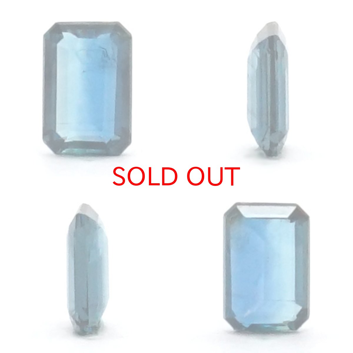 画像2: 【一点もの】 バイカラーカイヤナイト ルース エメラルドカット 1.205ct ネパール産 bicolor kyanite 天然石 パワーストーン カラーストーン (2)