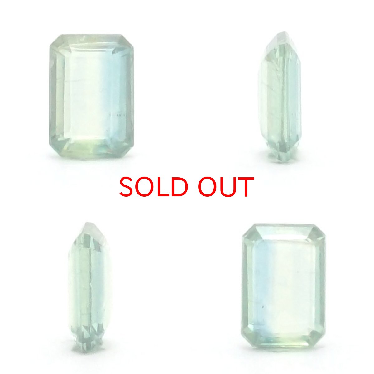 画像2: 【一点もの】 バイカラーカイヤナイト ルース エメラルドカット 1.64ct ネパール産 bicolor kyanite 天然石 パワーストーン カラーストーン (2)