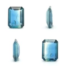 画像2: 【一点もの】 バイカラーカイヤナイト ルース エメラルドカット 1.04ct ネパール産 bicolor kyanite 天然石 パワーストーン カラーストーン (2)