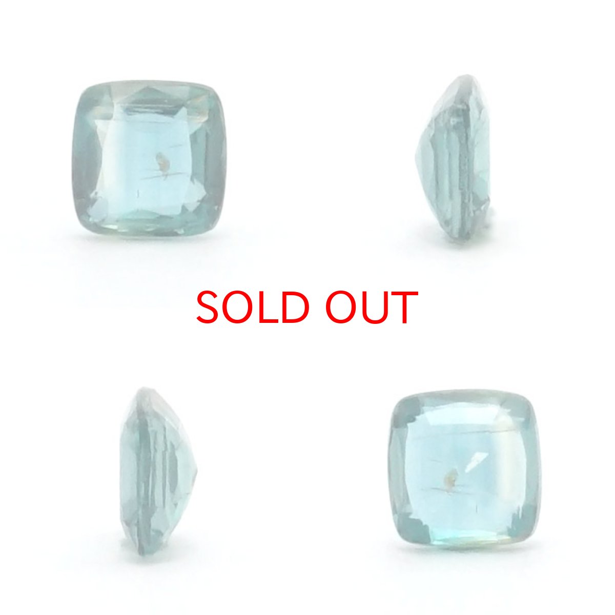 画像2: 【一点もの】 バイカラーカイヤナイト ルース スクエアカット 1.265ct ネパール産 bicolor kyanite 天然石 パワーストーン カラーストーン (2)