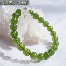 画像5: 【 一点物 】 グリーントルマリン 8mm ブレスレット ブラジル産 丸玉 Tourmaline トルマリン 10月誕生石 電気石 緑 天然石 パワーストーン カラーストーン (5)