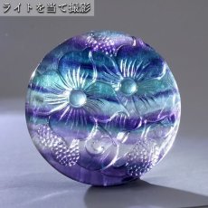 画像5: 【 一点もの 】 フローライト 鳥 フラワー 登龍門 彫物 中国産 彫刻 Fluorite 蛍石 穴あき ペンダントトップ 天然石 パワーストーン カラーストーン (5)