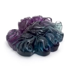 画像6: 【 一点もの 】 フローライト 蓮華 九尾 彫物 中国産 彫刻 Fluorite 蛍石 穴あき ペンダントトップ 天然石 パワーストーン カラーストーン (6)