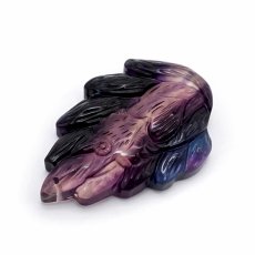 画像5: 【石の日SALE 14%OFF】 【 一点もの 】 フローライト 九尾 彫物 中国産 彫刻 Fluorite 蛍石 穴あき ペンダントトップ 天然石 パワーストーン カラーストーン (5)