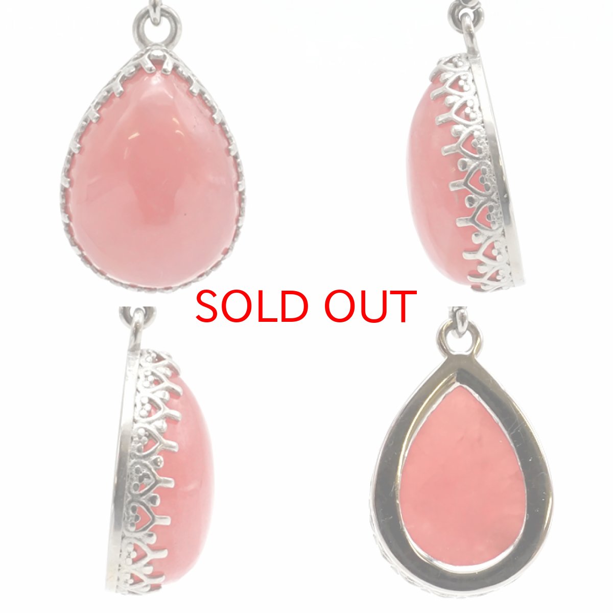 画像2: 【 一点物 】 インカローズ ペンダントトップ アルゼンチン産 ドロップ型 ロードクロサイト 日本製 自社製 ネックレス ペンダント 浄化 お守り 天然石 パワーストーン カラーストーン (2)