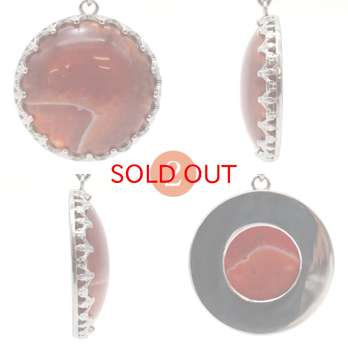 画像4: 【 一点物 】 ファイヤーアゲート ペンダントトップ ブラジル産 メノウ アゲート 日本製 自社製 ネックレス ペンダント 浄化 お守り 天然石 パワーストーン カラーストーン (4)