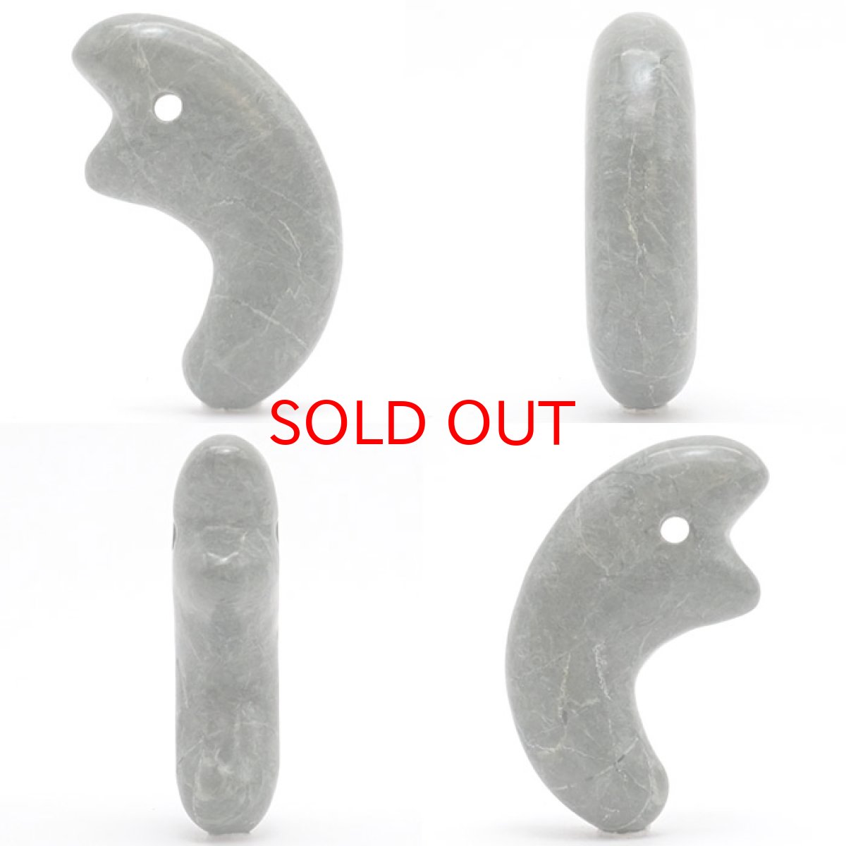 画像2: 大和光石 AAランク 縄文型勾玉 約47mm 宮崎県産 日本銘石 パワーストーン 天然石 カラーストーン (2)