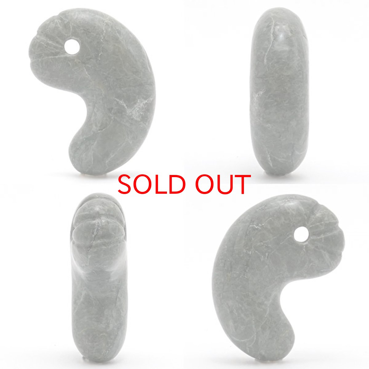 画像2: 大和光石 AAランク 丁子型勾玉 約35mm 宮崎県産 日本銘石 パワーストーン 天然石 カラーストーン (2)