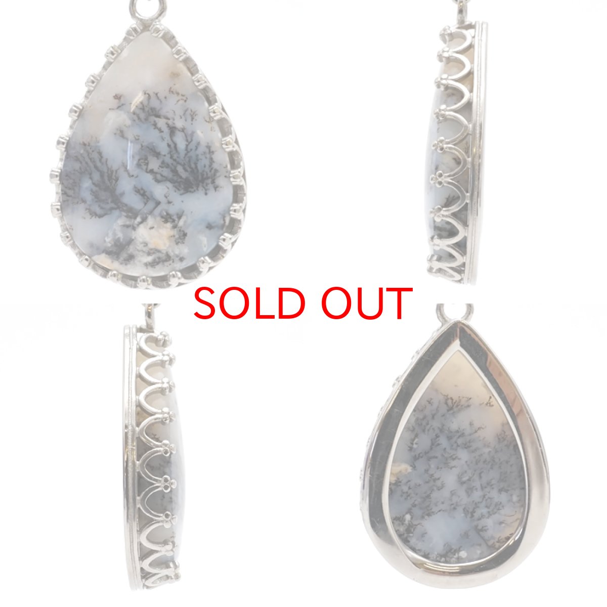 画像2: 【 一点もの 】 デンドリチックアゲート ペンダントトップ ブラジル産 ドロップ デンドリティック 日本製 自社製 天然石 パワーストーン カラーストーン (2)