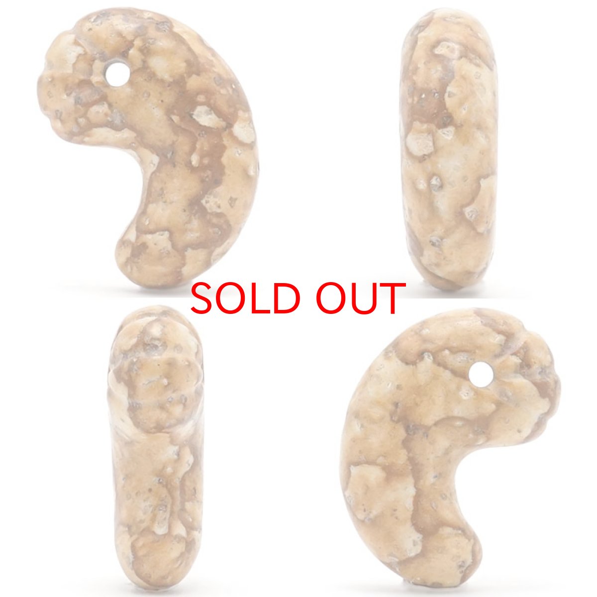 画像2: 姫川薬石 側 丁子型勾玉 約35mm 新潟県産 日本銘石 パワーストーン 天然石 カラーストーン (2)