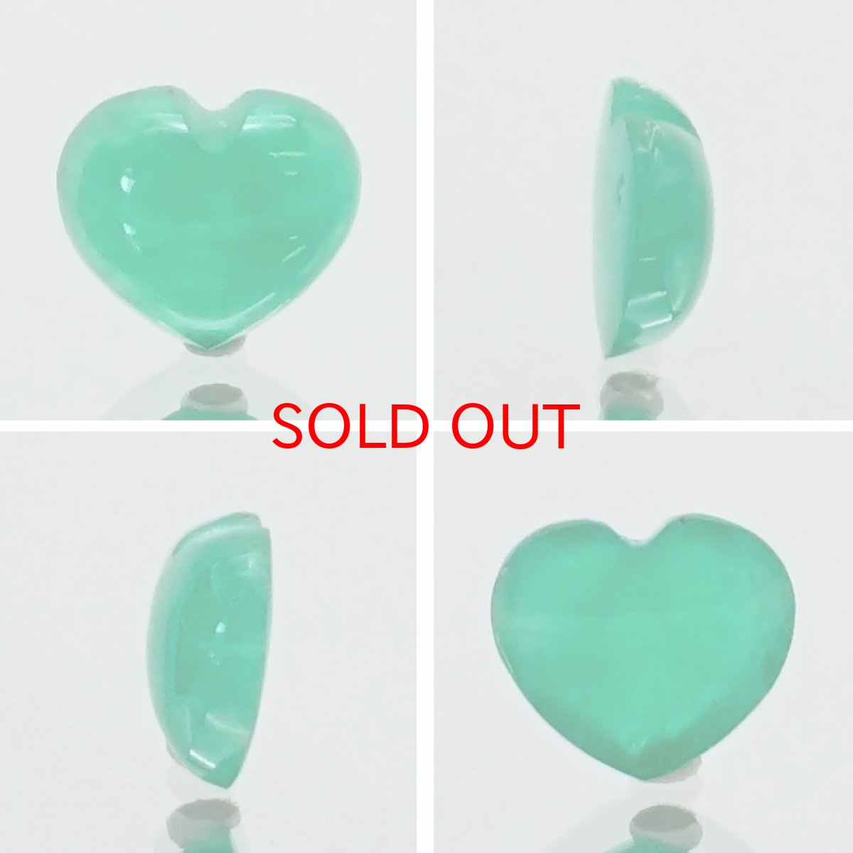 画像2: 【 一点もの 】 エメラルド ルース 0.6ct ハート型 コロンビア産 チボール鉱山 緑柱石 5月誕生石 裸石 天然石 パワーストーン カラーストーン (2)