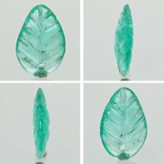 画像2: 【 一点もの 】 エメラルド ルース 0.65ct リーフ型 貫通穴 コロンビア産 チボール鉱山 緑柱石 5月誕生石 裸石 天然石 パワーストーン カラーストーン (2)