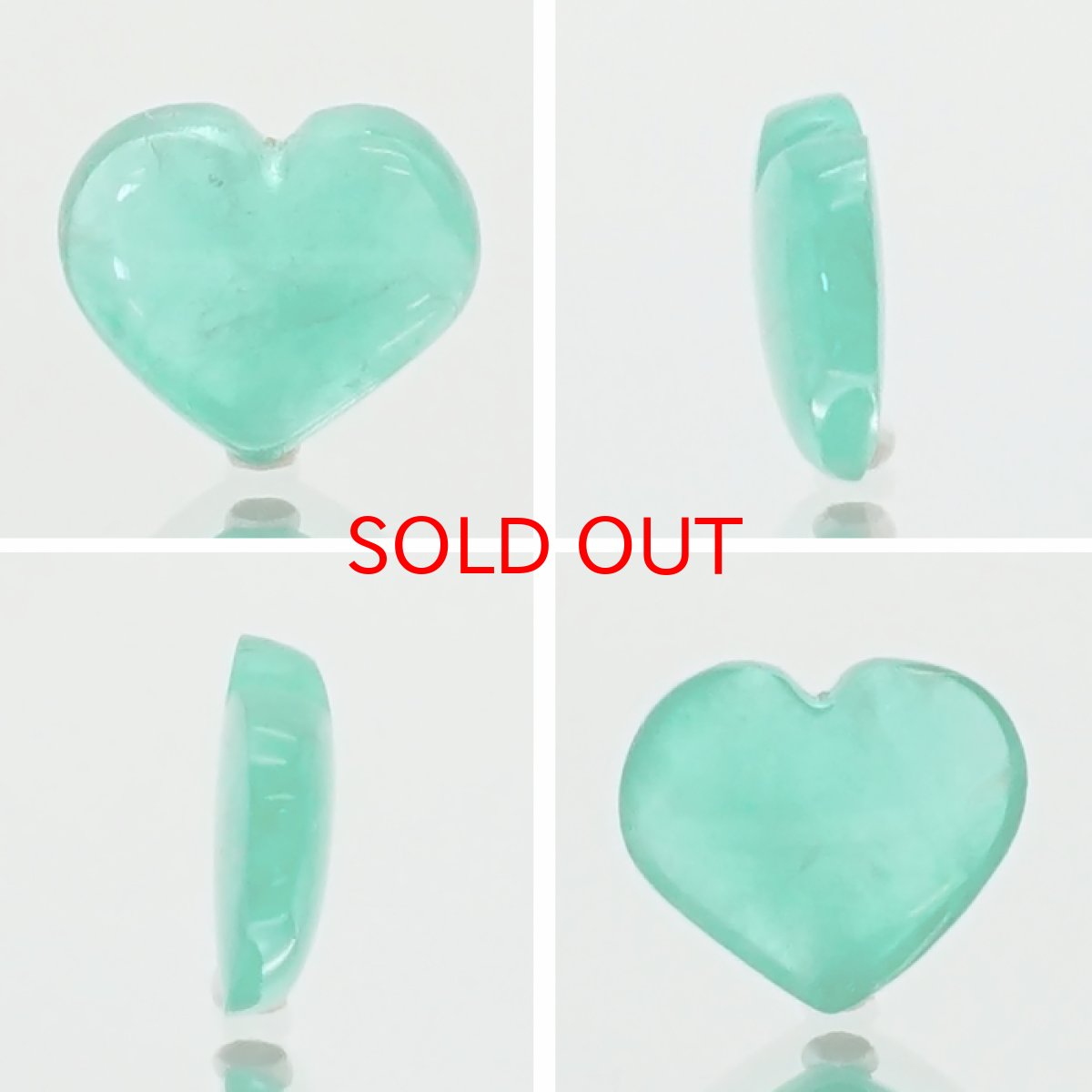 画像2: 【 一点もの 】 エメラルド ルース 0.85ct ハート型 コロンビア産 チボール鉱山 緑柱石 5月誕生石 裸石 天然石 パワーストーン カラーストーン (2)