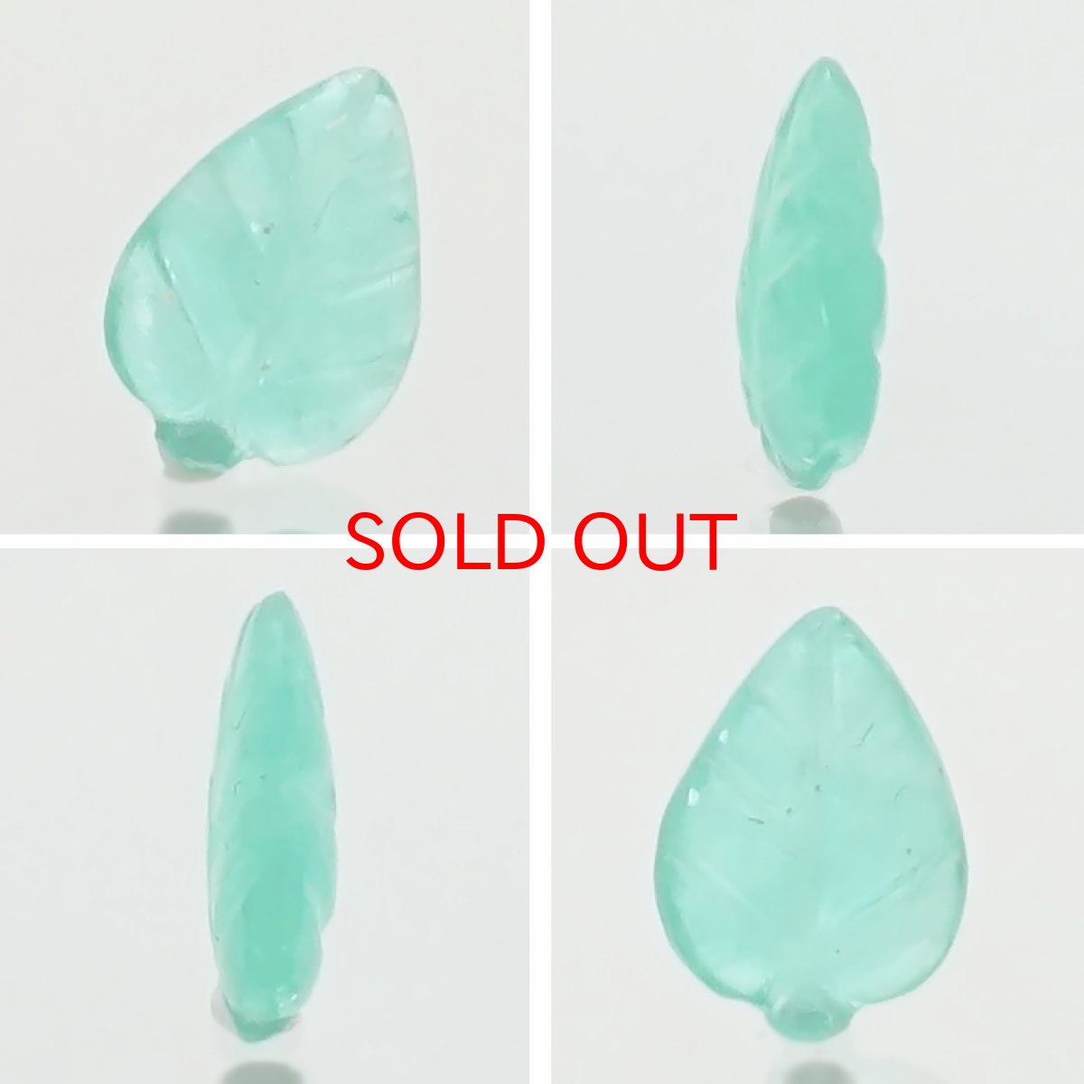 画像2: 【 一点もの 】 エメラルド ルース 0.55ct リーフ型 コロンビア産 チボール鉱山 緑柱石 5月誕生石 裸石 天然石 パワーストーン カラーストーン (2)