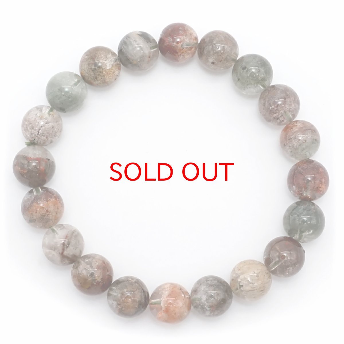 画像4: 【 一点もの 】 ガーデンクォーツ 10mm ブレスレット ブラジル産 Garden quartz 庭園水晶 水晶 お守り 浄化 天然石 パワーストーン カラーストーン (4)