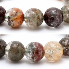 画像2: 【 一点もの 】 ガーデンクォーツ 12mm ブレスレット ブラジル産 Garden quartz 庭園水晶 水晶 お守り 浄化 天然石 パワーストーン カラーストーン (2)