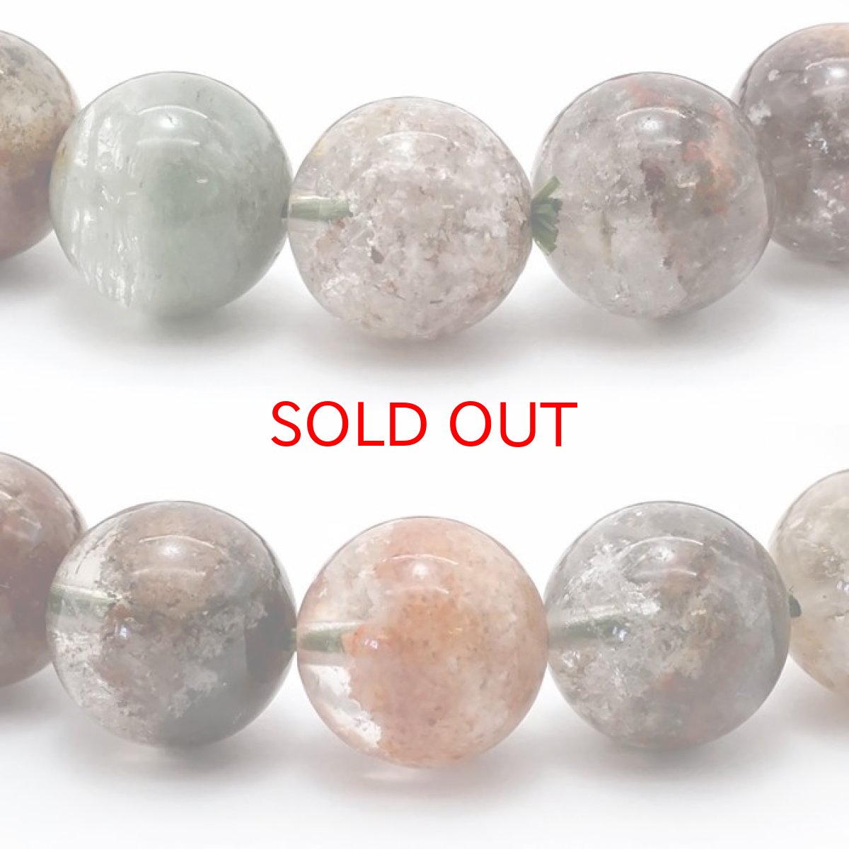 画像2: 【 一点もの 】 ガーデンクォーツ 10mm ブレスレット ブラジル産 Garden quartz 庭園水晶 水晶 お守り 浄化 天然石 パワーストーン カラーストーン (2)