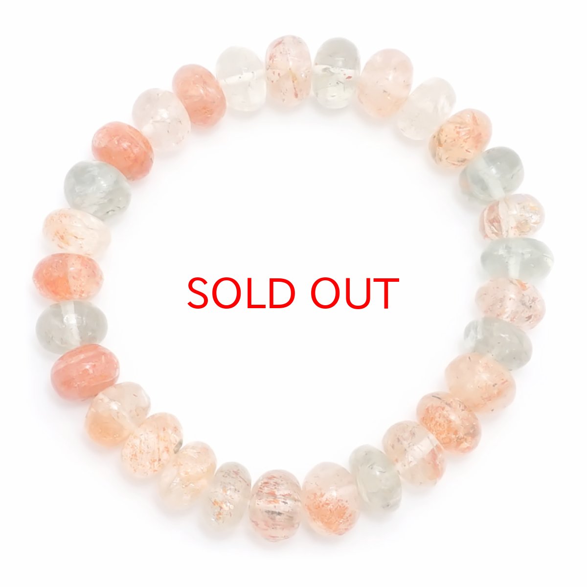 画像4: 【 一点もの 】 マルチサンストーン 10×6mm ブレスレット ボタンカット インド産 Sunstone サンストーン 太陽 お守り 浄化 天然石 パワーストーン カラーストーン (4)