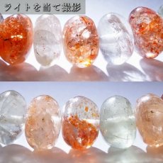 画像3: 【 一点もの 】 マルチサンストーン 9×5mm ブレスレット ボタンカット インド産 Sunstone サンストーン 太陽 お守り 浄化 天然石 パワーストーン カラーストーン (3)