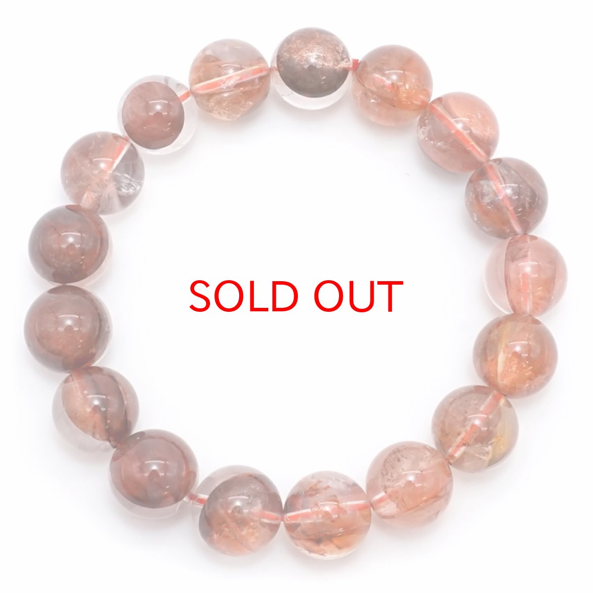 画像4: 【 一点もの 】 ヘマタイトインクォーツ 12mm ブレスレット ブラジル産 Hematite in quartz ヘマタイト 赤水晶 お守り 浄化 天然石 パワーストーン カラーストーン (4)