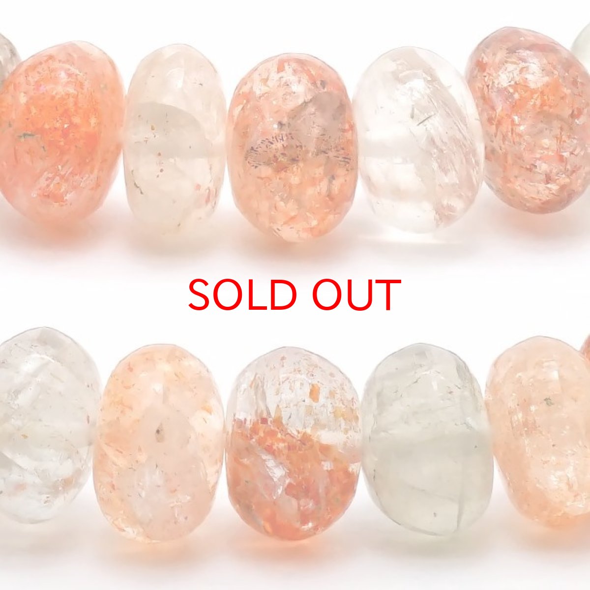 画像2: 【20%OFFセール】 【 一点もの 】 マルチサンストーン 9×5mm ブレスレット ボタンカット インド産 Sunstone サンストーン 太陽 お守り 浄化 天然石 パワーストーン カラーストーン (2)