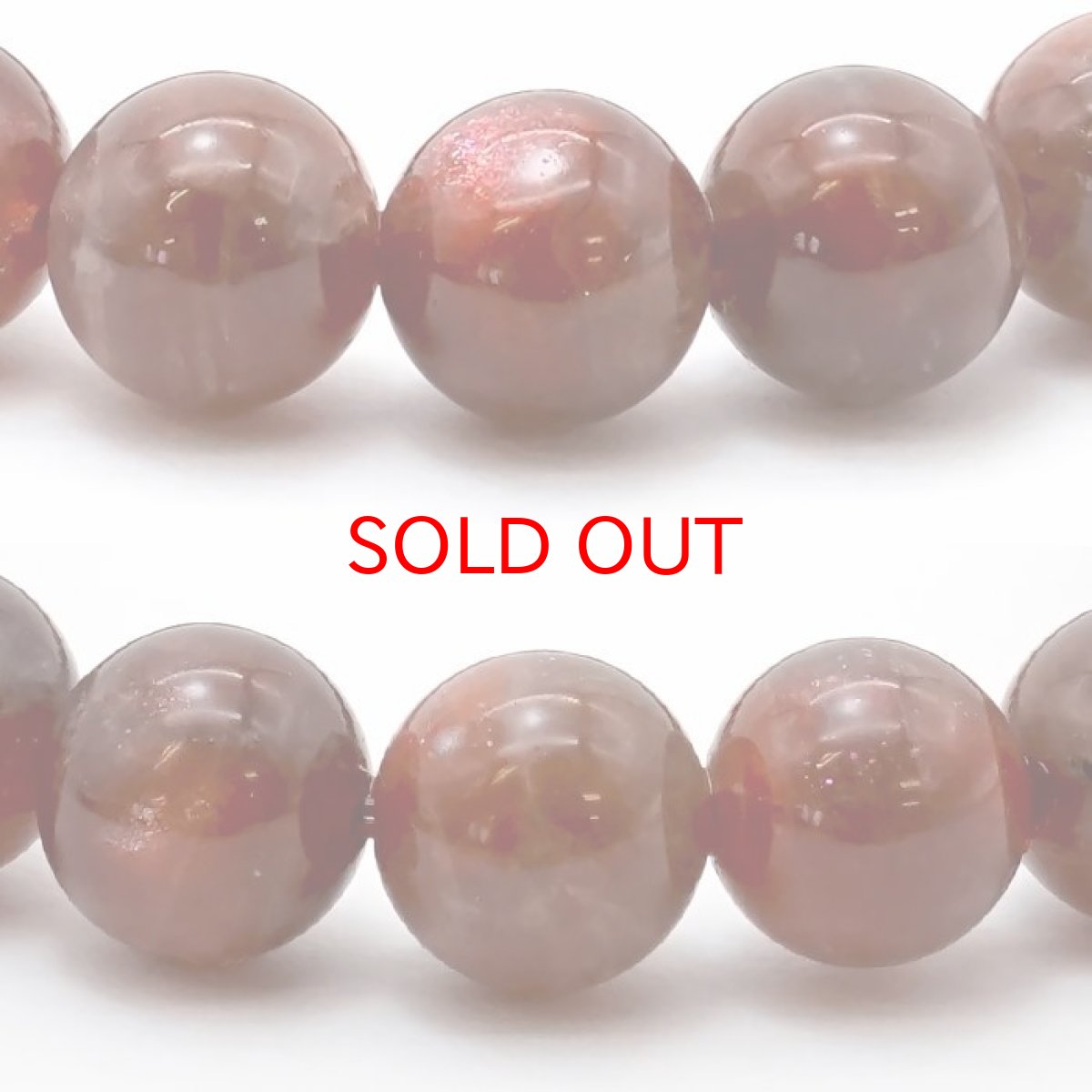 画像2: 【 一点もの 】 ブラッドショットサンストーン 8mm ブレスレット インド産 Sunstone サンストーン 太陽 お守り 浄化 天然石 パワーストーン カラーストーン (2)